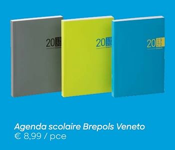 Promoties Agenda scolaire brepols veneto - Brepols - Geldig van 03/07/2019 tot 08/09/2019 bij Ava