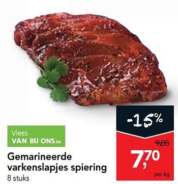 Promoties Gemarineerde varkenslapjes spiering - Huismerk - Makro - Geldig van 17/07/2019 tot 30/07/2019 bij Makro