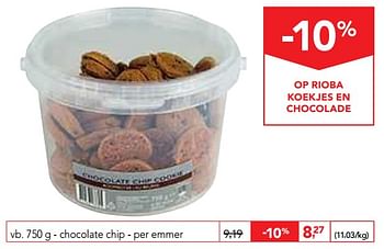 Promoties Chocolate chip - Rioba - Geldig van 17/07/2019 tot 30/07/2019 bij Makro