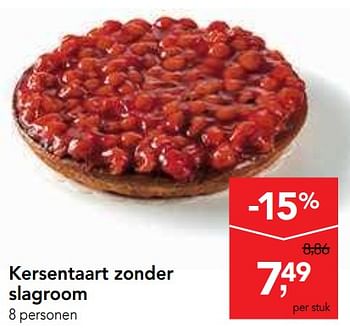 Promoties Kersentaart zonder slagroom - Huismerk - Makro - Geldig van 17/07/2019 tot 30/07/2019 bij Makro
