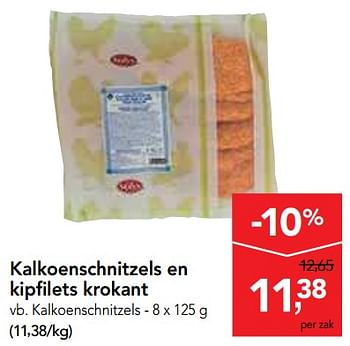 Promotions Kalkoenschnitzels en kipfilets krokant - Volys - Valide de 17/07/2019 à 30/07/2019 chez Makro