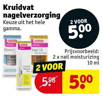 Promoties Kruidvat nagelverzorging - Huismerk - Kruidvat - Geldig van 09/07/2019 tot 21/07/2019 bij Kruidvat