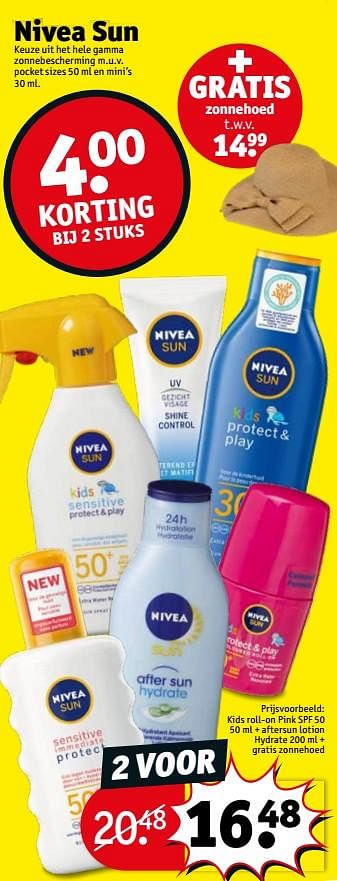 Promoties Nivea sun - Nivea - Geldig van 09/07/2019 tot 21/07/2019 bij Kruidvat