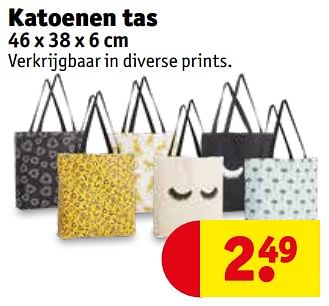Promoties Katoenen tas - Huismerk - Kruidvat - Geldig van 09/07/2019 tot 21/07/2019 bij Kruidvat