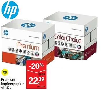 Promoties Premium kopieerpapier - HP - Geldig van 17/07/2019 tot 30/07/2019 bij Makro