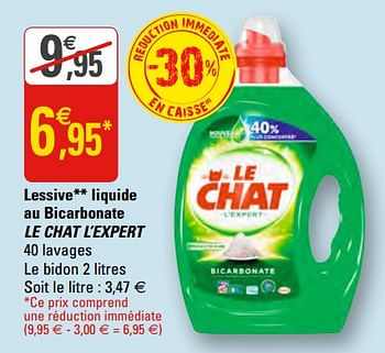 Promotion G Lessive Liquide Au Bicarbonate Le Chat L Expert Le Chat Menage Valide Jusqua 4 Promobutler