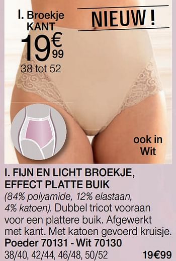 Promoties Fijn en licht broekje, effect platte buik - Huismerk - Damart - Geldig van 03/07/2019 tot 31/07/2019 bij Damart