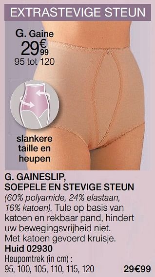 Promoties Gaineslip, soepele en stevige steun - Huismerk - Damart - Geldig van 03/07/2019 tot 31/07/2019 bij Damart