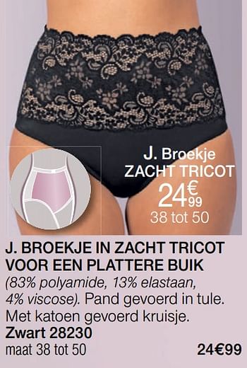 Promoties Broekje in zacht tricot voor een plattere buik - Huismerk - Damart - Geldig van 03/07/2019 tot 31/07/2019 bij Damart