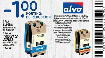 Promotions -1.00 de réduction 1 paquet de super 8 - Flandrien  - Valide de 17/07/2019 à 23/07/2019 chez Alvo