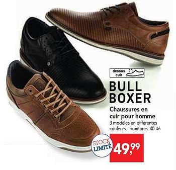 Promoties Chaussures en cuir pour homme - Bullboxer - Geldig van 17/07/2019 tot 30/07/2019 bij Makro