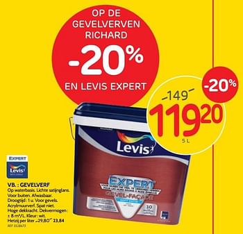 Promoties Gevelverf - Levi's - Geldig van 24/07/2019 tot 12/08/2019 bij BricoPlanit