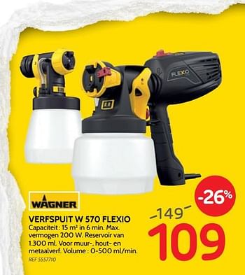 Promoties Wagner verfspuit w 570 flexio - Wagner Spraytechnic - Geldig van 24/07/2019 tot 12/08/2019 bij BricoPlanit