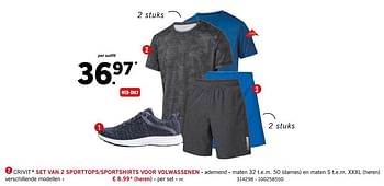 Promoties Set van 2 sporttops-sportshirts voor heren - Crivit - Geldig van 22/07/2019 tot 27/07/2019 bij Lidl
