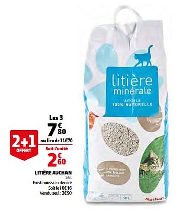 Promotion Auchan Ronq Litiere Auchan Produit Maison Auchan Ronq Animaux Accessoires Valide Jusqua 4 Promobutler