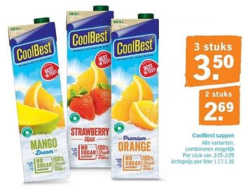 Promoties Coolbest sappen - Coolbest - Geldig van 15/07/2019 tot 21/07/2019 bij Albert Heijn