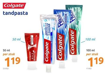 Promoties Colgate tandpasta - Colgate - Geldig van 17/07/2019 tot 23/07/2019 bij Action