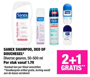 Promoties Sanex shampoo, deo of douchegel - Sanex - Geldig van 15/07/2019 tot 28/07/2019 bij Big Bazar
