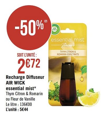 Air Wick - Diffuseur essential mist thym citron romarin