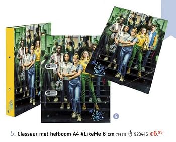 Promoties Classeur met hefboom a4 #likeme - #LikeMe - Geldig van 25/07/2019 tot 04/09/2019 bij Dreamland
