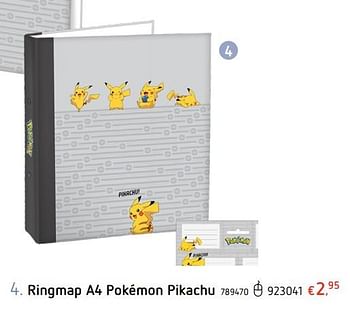 Promoties Ringmap a4 pokémon pikachu - Pokemon - Geldig van 25/07/2019 tot 04/09/2019 bij Dreamland