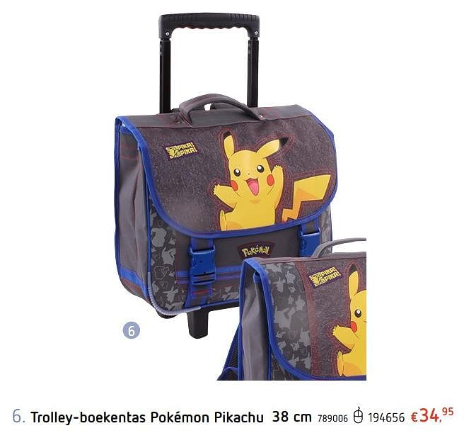 Pokemon Trolley boekentas pok mon pikachu 38 cm En promotion