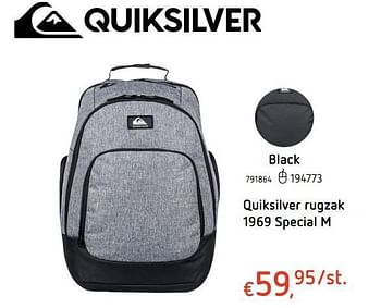 Promoties Quiksilver rugzak 1969 special m light black - Quiksilver - Geldig van 25/07/2019 tot 04/09/2019 bij Dreamland
