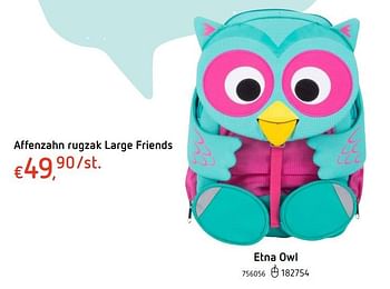 Promoties Affenzahn rugzak large friends etna owl - Affenzahn - Geldig van 25/07/2019 tot 04/09/2019 bij Dreamland