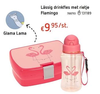 Promoties Lässig drinkfles met rietje flamingo - Lassig - Geldig van 25/07/2019 tot 04/09/2019 bij Dreamland