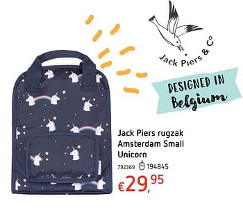 Promoties Jack piers rugzak amsterdam small unicorn - Jack Piers & Co - Geldig van 25/07/2019 tot 04/09/2019 bij Dreamland