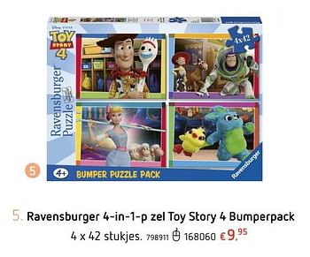 Promoties Ravensburger 4-in-1-puzzel toy story 4 bumperpack - Ravensburger - Geldig van 25/07/2019 tot 04/09/2019 bij Dreamland