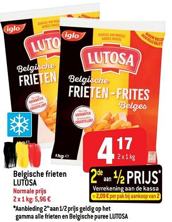 Promotions Belgische frieten lutosa - Lutosa - Valide de 17/07/2019 à 23/07/2019 chez Smatch