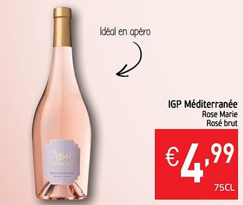 Promotions Igp méditerranée rose marie rosé brut - Vins rosé - Valide de 16/07/2019 à 21/07/2019 chez Intermarche