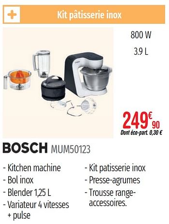 Promotions Robots bosch mum50123 - Bosch - Valide de 01/07/2019 à 31/12/2019 chez Domial Èlectromenager Image et Son