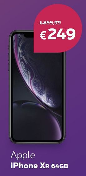 Promoties Apple iphone xr 64gb - Apple - Geldig van 15/07/2019 tot 11/08/2019 bij Proximus