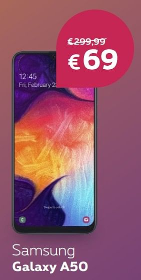 Promotions Samsung galaxy a50 - Samsung - Valide de 15/07/2019 à 11/08/2019 chez Proximus