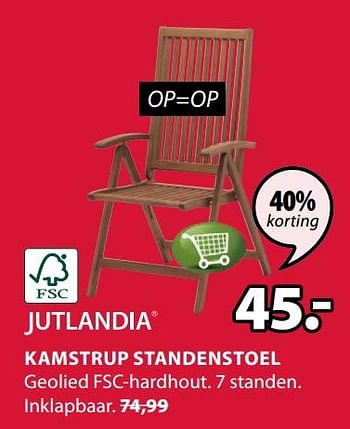 Promoties Kamstrup standenstoel - Jutlandia - Geldig van 15/07/2019 tot 31/07/2019 bij Jysk