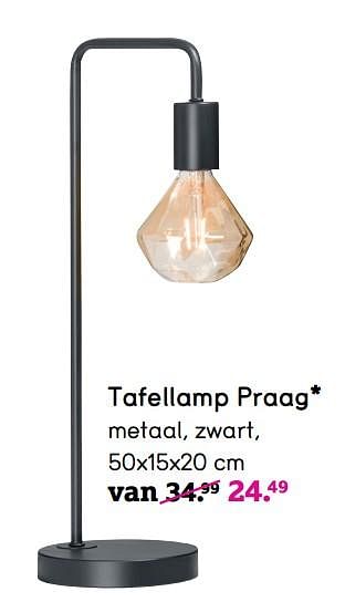 Promoties Tafellamp praag - Huismerk - Leen Bakker - Geldig van 15/07/2019 tot 31/07/2019 bij Leen Bakker