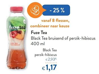 Promoties Fuze tea black tea perzik-hibiscus - FuzeTea - Geldig van 17/07/2019 tot 30/07/2019 bij OKay