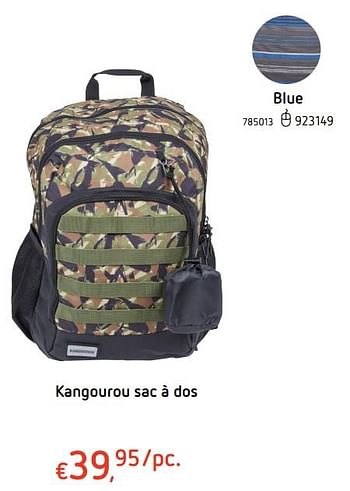 Promotions Kangourou sac à dos blue - Kangourou - Valide de 25/07/2019 à 04/09/2019 chez Dreamland