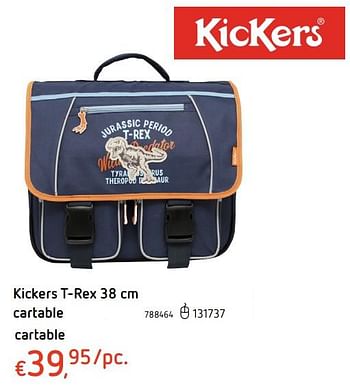 Promotions Kickers t-rex cartable - Kickers - Valide de 25/07/2019 à 04/09/2019 chez Dreamland
