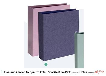 Promoties Classeur à levier a4 quattro colori sparkle - Quattro Colori - Geldig van 25/07/2019 tot 04/09/2019 bij Dreamland