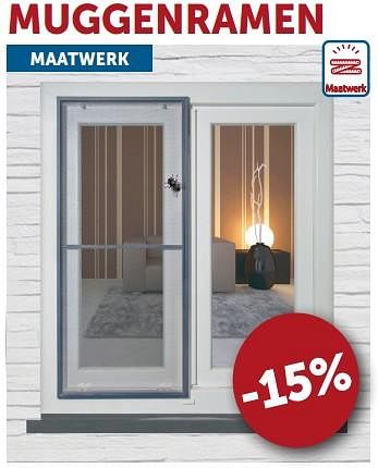 Promoties Muggenramen -15% - Huismerk - Zelfbouwmarkt - Geldig van 23/07/2019 tot 19/08/2019 bij Zelfbouwmarkt