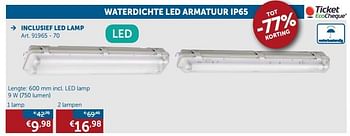 Promotions Waterdichte led armatuur ip65 1 lamp - Produit maison - Zelfbouwmarkt - Valide de 23/07/2019 à 19/08/2019 chez Zelfbouwmarkt