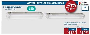 Promoties Waterdichte led armatuur ip65 1 lamp - Huismerk - Zelfbouwmarkt - Geldig van 23/07/2019 tot 19/08/2019 bij Zelfbouwmarkt