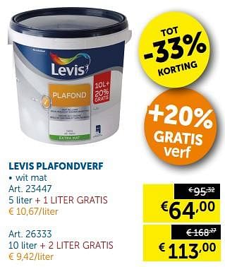 Promoties Levis plafondverf - Levis - Geldig van 23/07/2019 tot 19/08/2019 bij Zelfbouwmarkt