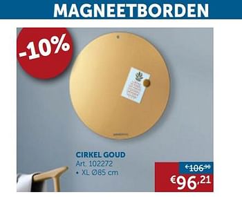 Promoties Magneetbord cirkel goud - Huismerk - Zelfbouwmarkt - Geldig van 23/07/2019 tot 19/08/2019 bij Zelfbouwmarkt