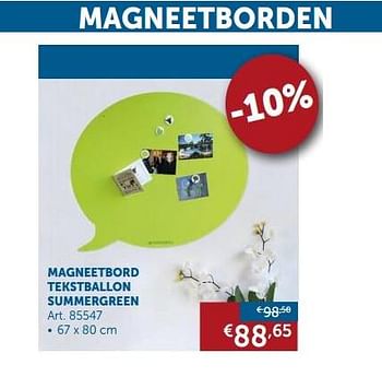 Promoties Magneetbord tekstballon summergreen - Huismerk - Zelfbouwmarkt - Geldig van 23/07/2019 tot 19/08/2019 bij Zelfbouwmarkt