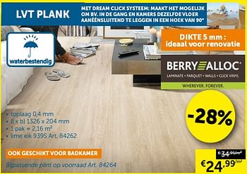 Promoties Lvt plank - Berry Alloc - Geldig van 23/07/2019 tot 19/08/2019 bij Zelfbouwmarkt