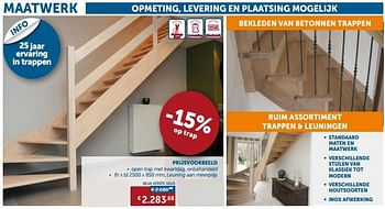 Promoties Open trap met kwartslag, onbehandeld beuk eerste keus - Huismerk - Zelfbouwmarkt - Geldig van 23/07/2019 tot 19/08/2019 bij Zelfbouwmarkt